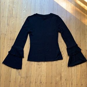 Ruffle Bell Sleeve Top (firm)